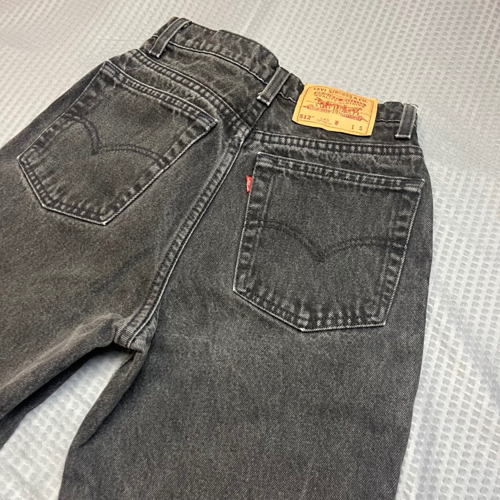 Levi's 512 Slim Fit Tapered Leg Women's Jeans Black Wash Size 9 Short